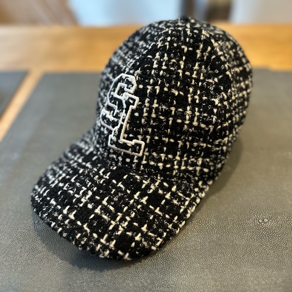 Saint Laurent Tweed Baseball Hat